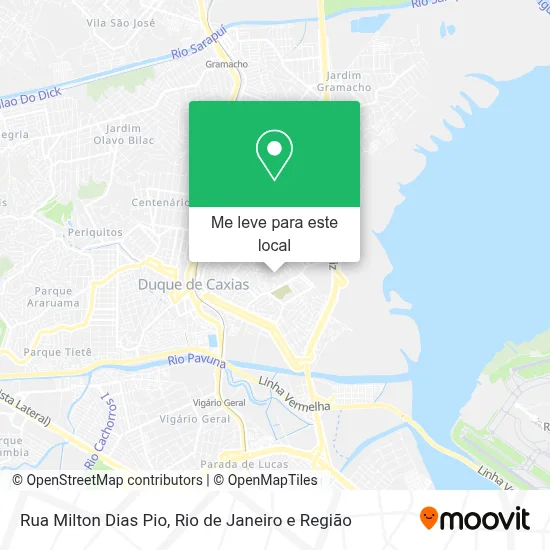 Rua Milton Dias Pio mapa
