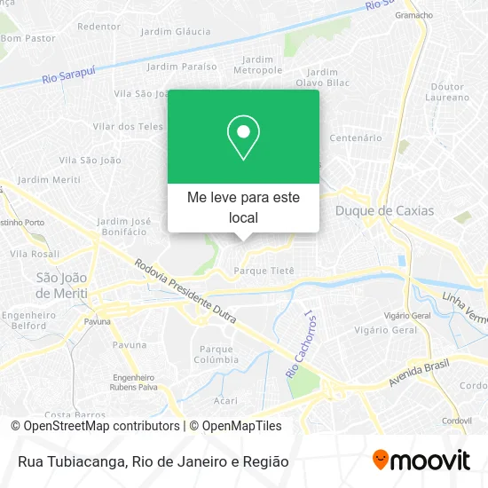 Rua Tubiacanga mapa