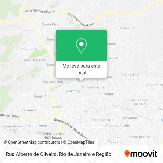Rua Alberto de Oliveira mapa