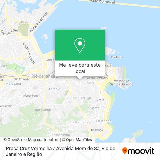 Praça Cruz Vermelha / Avenida Mem de Sá mapa