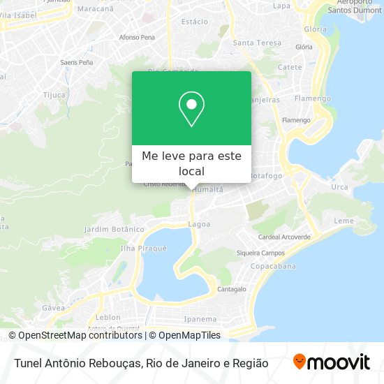 Tunel Antônio Rebouças mapa