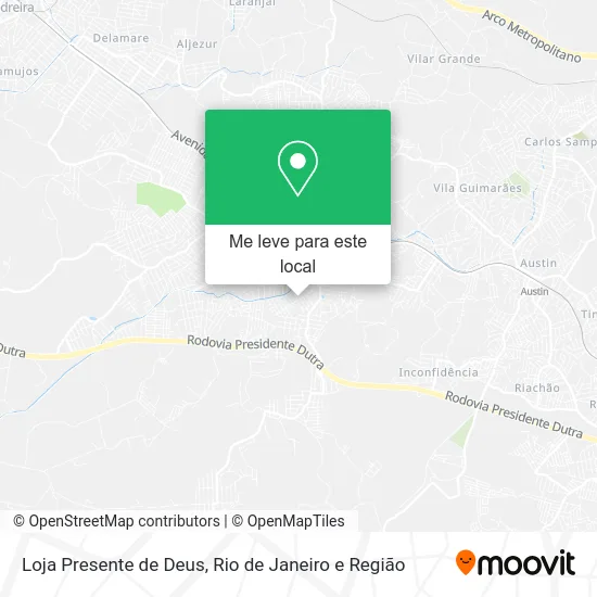 Loja Presente de Deus mapa