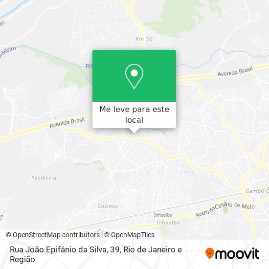 Rua João Epifânio da Silva, 39 mapa