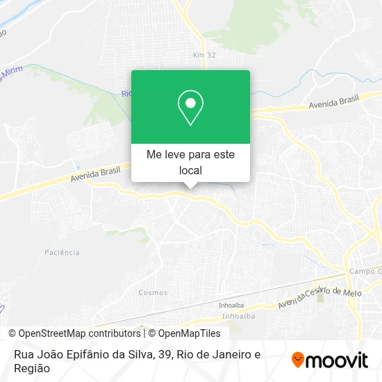 Rua João Epifânio da Silva, 39 mapa