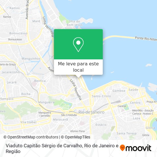 Viaduto Capitão Sérgio de Carvalho mapa