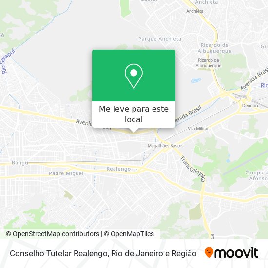 Conselho Tutelar Realengo mapa