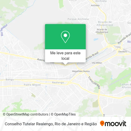 Conselho Tutelar Realengo mapa