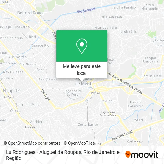 Lu Rodrigues - Aluguel de Roupas mapa