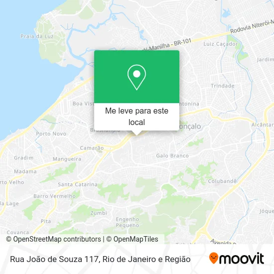 Rua João de Souza 117 mapa