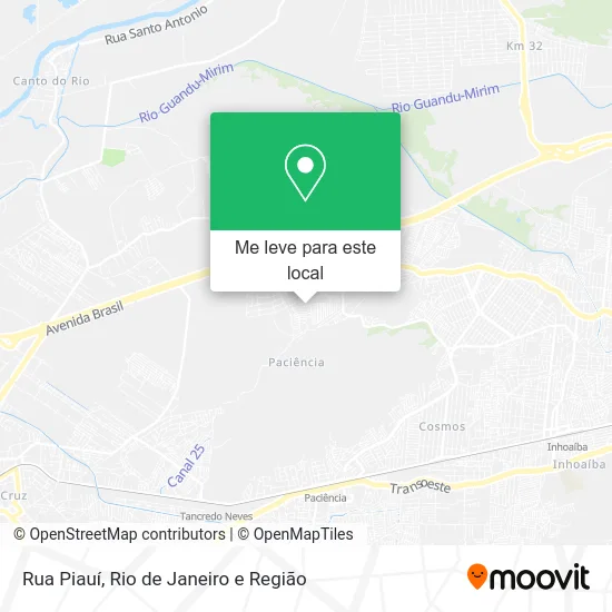 Rua Piauí mapa