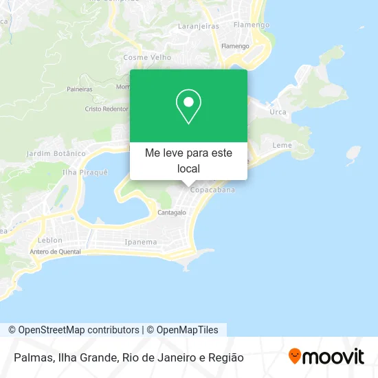 Palmas, Ilha Grande mapa