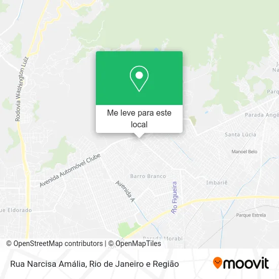 Rua Narcisa Amália mapa
