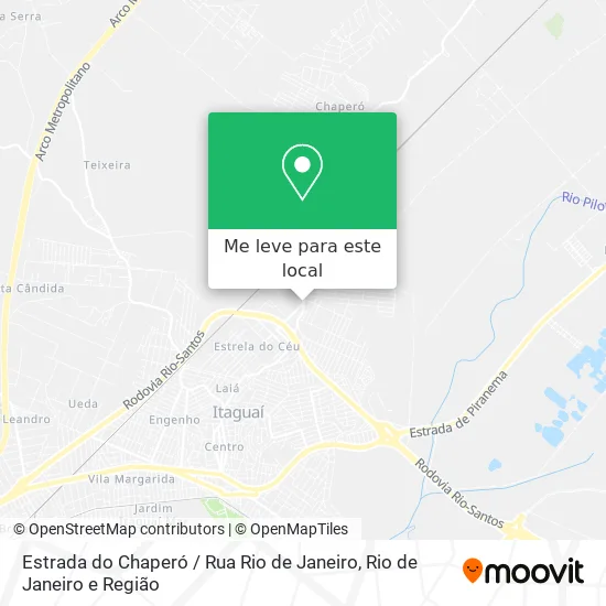Estrada do Chaperó / Rua Rio de Janeiro mapa