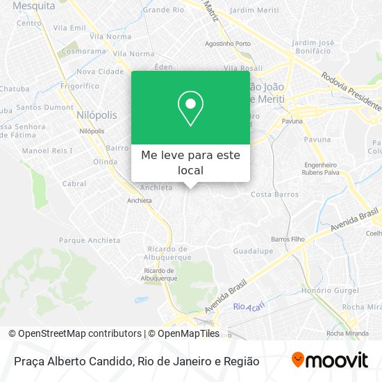 Praça Alberto Candido mapa