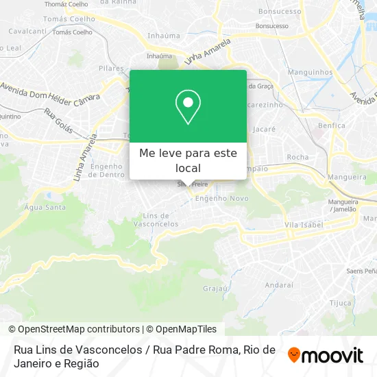Rua Lins de Vasconcelos / Rua Padre Roma mapa