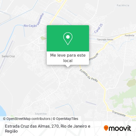 Estrada Cruz das Almas, 270 mapa