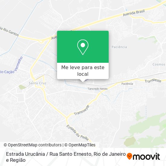 Estrada Urucânia / Rua Santo Ernesto mapa