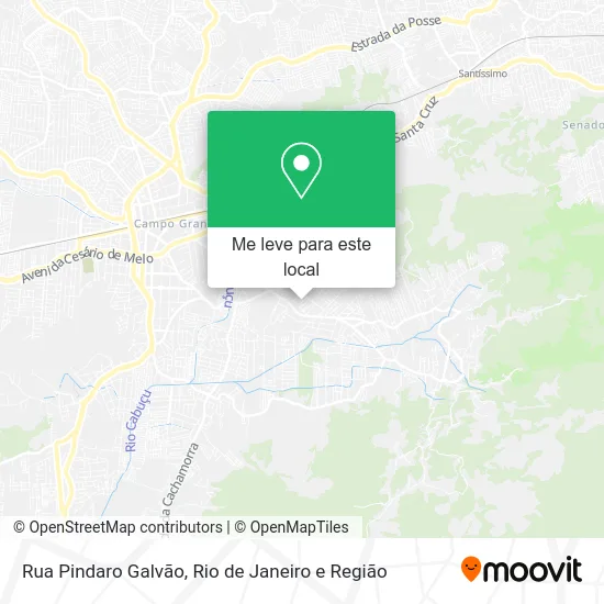 Rua Pindaro Galvão mapa