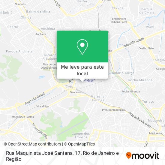 Rua Maquinista José Santana, 17 mapa
