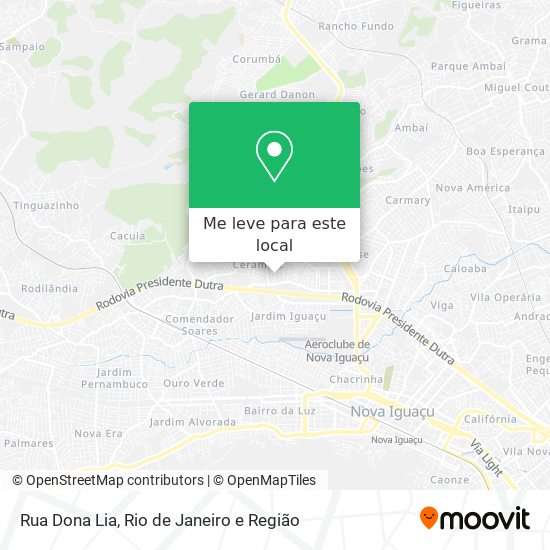 Rua Dona Lia mapa