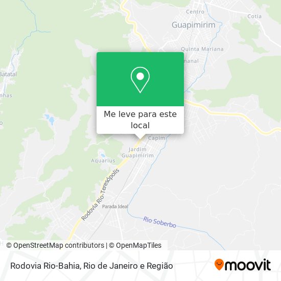 Rodovia Rio-Bahia mapa