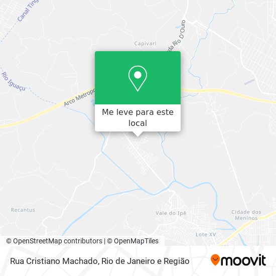 Rua Cristiano Machado mapa