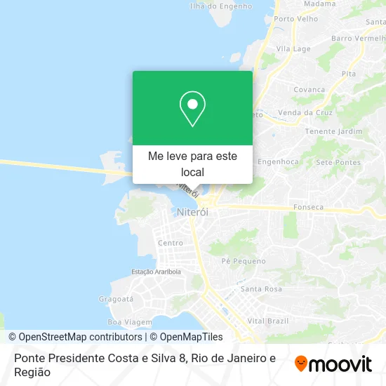 Ponte Presidente Costa e Silva 8 mapa