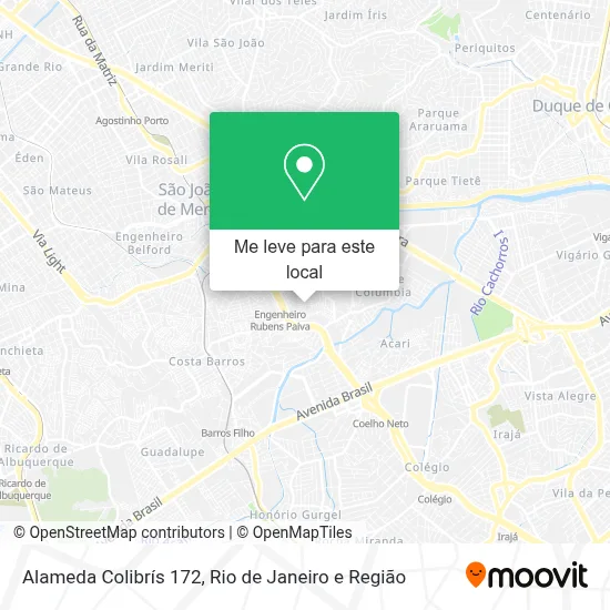 Alameda Colibrís 172 mapa
