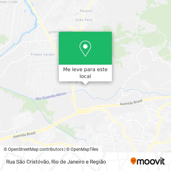 Rua São Cristóvão mapa