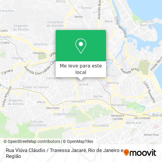 Rua Viúva Cláudio / Travessa Jacaré mapa