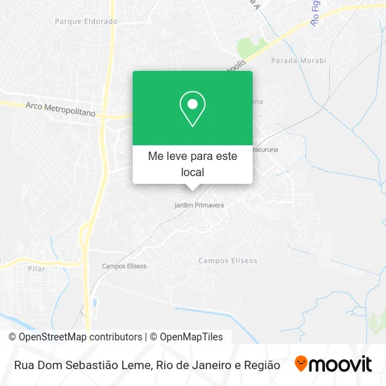 Rua Dom Sebastião Leme mapa