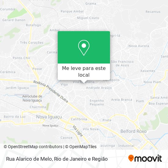 Rua Alarico de Melo mapa