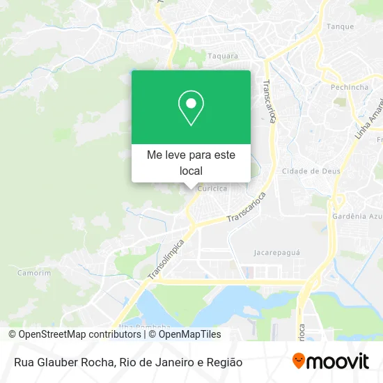 Rua Glauber Rocha mapa