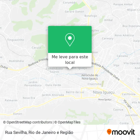 Rua Sevilha mapa