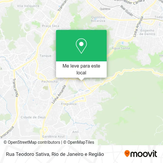 Rua Teodoro Sativa mapa