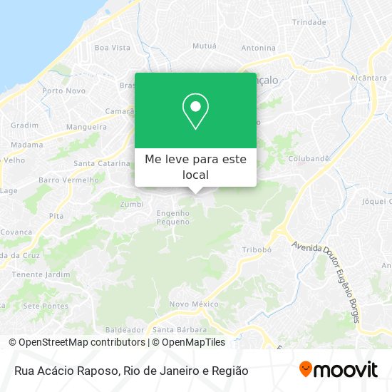 Rua Acácio Raposo mapa