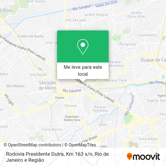Rodovia Presidente Dutra, Km 163 s / n mapa