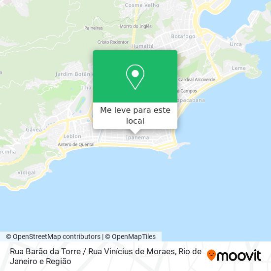 Rua Barão da Torre / Rua Vinícius de Moraes mapa