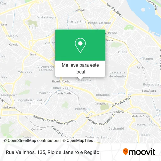 Rua Valinhos, 135 mapa