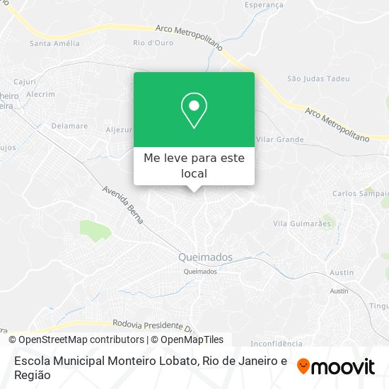 Escola Municipal Monteiro Lobato mapa