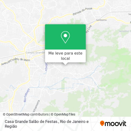 Casa Grande Salão de Festas. mapa