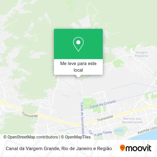 Canal da Vargem Grande mapa