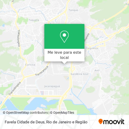 Favela Cidade de Deus mapa