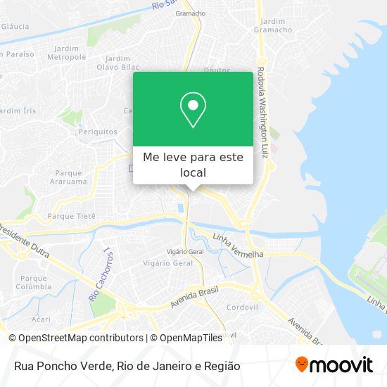 Rua Poncho Verde mapa