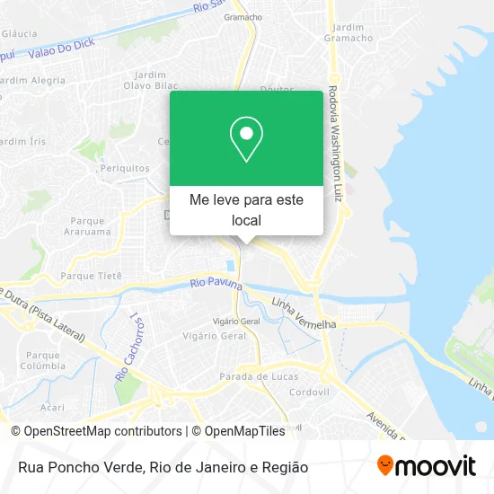 Rua Poncho Verde mapa