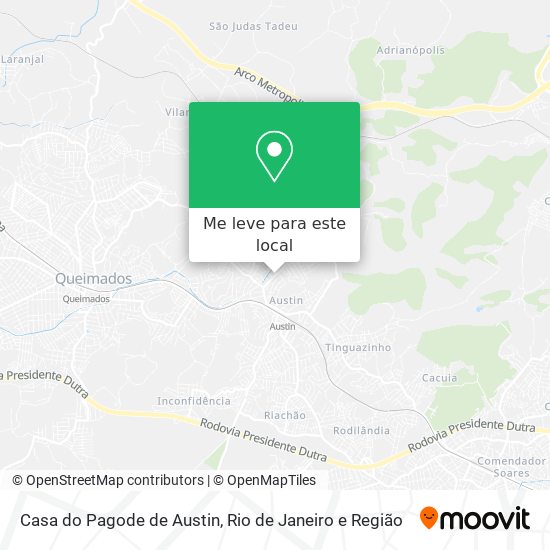 Casa do Pagode de Austin mapa