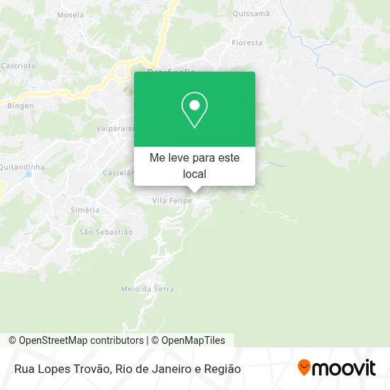 Rua Lopes Trovão mapa