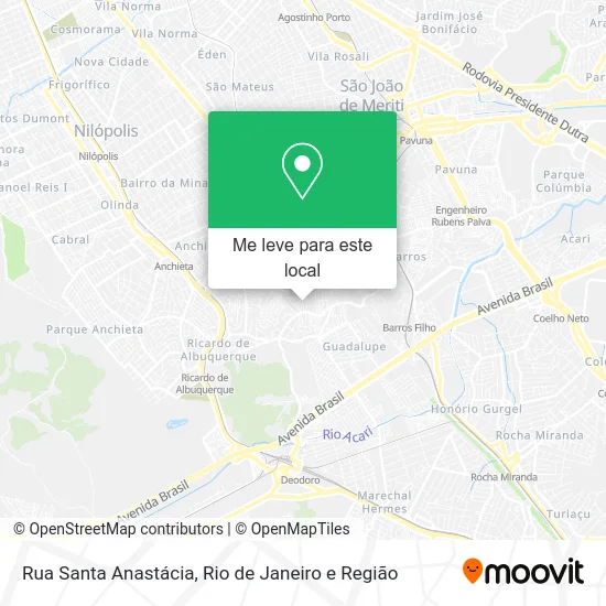 Rua Santa Anastácia mapa