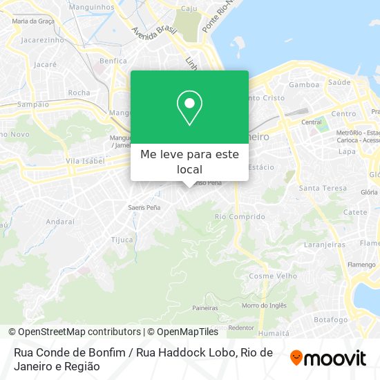 Rua Conde de Bonfim / Rua Haddock Lobo mapa