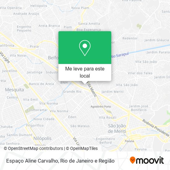 Espaço Aline Carvalho mapa